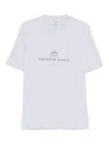 Brunello Cucinelli Men Crew-neck T-shirt With Graphic Print In Gray