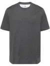 Brunello Cucinelli Men Cotton Jersey Crew-neck T-shirt In Gray