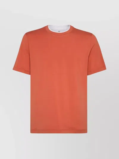 BRUNELLO CUCINELLI CREW NECK T-SHIRT LAYERED LOOK