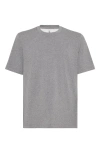 Brunello Cucinelli Crew-neck T-shirt In Medium Grey