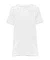 Brunello Cucinelli Ribbed Cotton Blend Round Neck T-shirt In White