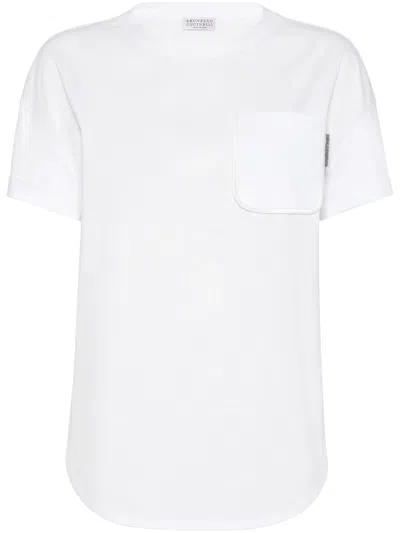 Brunello Cucinelli Crew Neck T-shirt In White