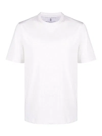 Brunello Cucinelli Crew-neck T-shirt In White