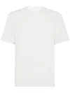 Brunello Cucinelli Men's Cotton Jersey Crew Neck T-shirt With Faux Layering In Pearl Grey