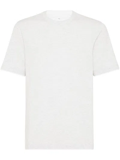BRUNELLO CUCINELLI T-SHIRT WITH FAUX-LAYERING