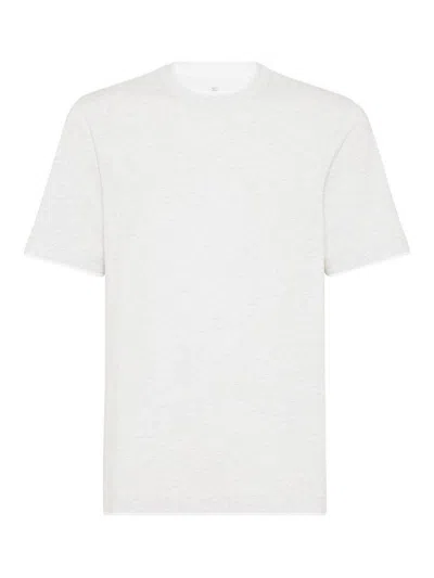 BRUNELLO CUCINELLI CREW-NECK T-SHIRT WITH FAUX-LAYERING