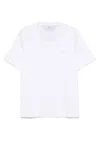 Brunello Cucinelli Men T-shirt With Logo And Faux-layering In White