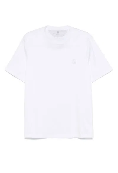 BRUNELLO CUCINELLI BRUNELLO CUCINELLI CREW NECK T-SHIRT WITH LOGO PRINT