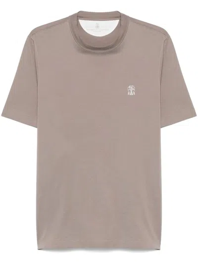 BRUNELLO CUCINELLI JERSEY T-SHIRT WITH LOGO