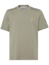 BRUNELLO CUCINELLI CREW NECK T-SHIRT WITH PRINTED LOGO