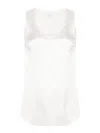Brunello Cucinelli Stretch-silk Satin Reversible Tank Top In White