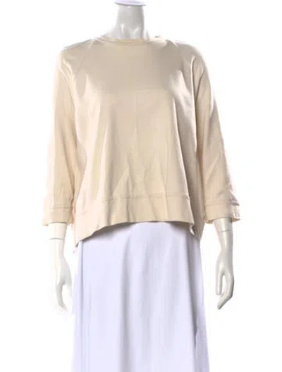 Pre-owned Brunello Cucinelli Crew Neck Three-quarter Sleeve Sweatshirt In Neutral