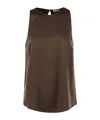 Brunello Cucinelli Crew Neck Vest In Brown