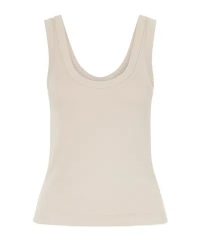 Brunello Cucinelli Crew Neck Vest In Neutral