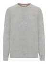 Brunello Cucinelli Crewneck Cashmere Sweater In Gray