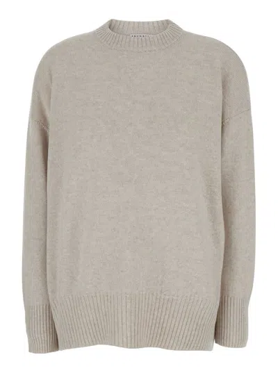 Brunello Cucinelli Crewneck Knitted Jumper In Beige