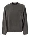 Brunello Cucinelli Women's Cashmere Sweater With Breast Pocket And Necklace In Black