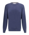 Brunello Cucinelli Crewneck Knitted Jumper In Blue