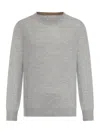 Brunello Cucinelli Men's Wool-cashmere Crewneck Sweater In Grey