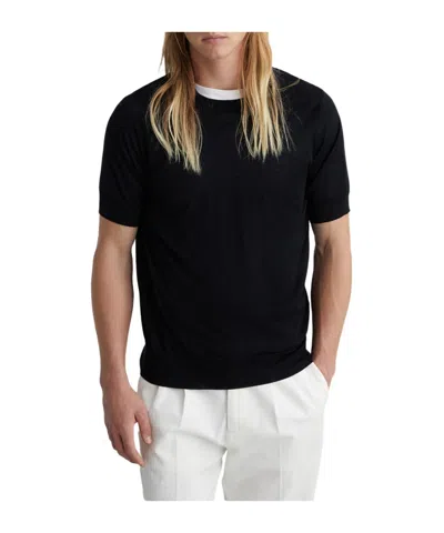 Brunello Cucinelli Crewneck Knitted Top In Black