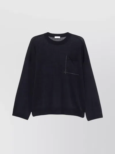 BRUNELLO CUCINELLI CREWNECK KNITWEAR CHEST POCKET