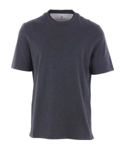 Brunello Cucinelli Crewneck Short-sleeved T-shirt In Black