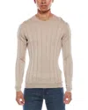 Brunello Cucinelli Ribbed Cashmere Blend Sweater With Crew Neck In Neutral