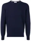 Brunello Cucinelli Cashmere Crewneck Sweater With Ribbed Finish