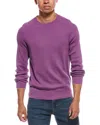 Brunello Cucinelli Soft Texture Crewneck Sweater With Ribbed Cuffs In Purple