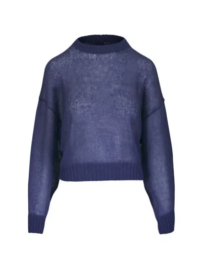 Brunello Cucinelli Crew-neck Sweater In Blue