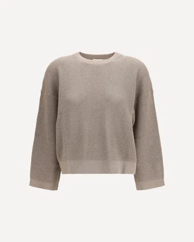 Brunello Cucinelli Crewneck Sweater In Gold