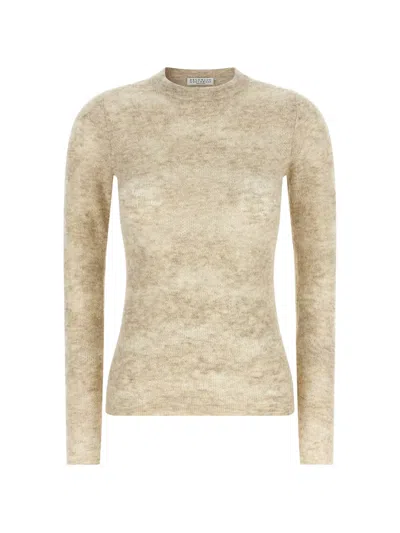 Brunello Cucinelli Crew-neck Sweater In Multi