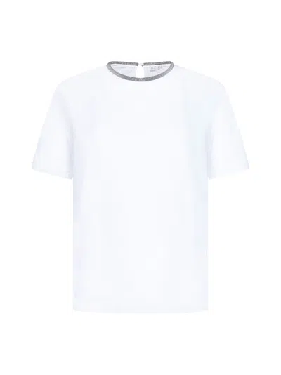 Brunello Cucinelli T-shirt  Woman In Bianco