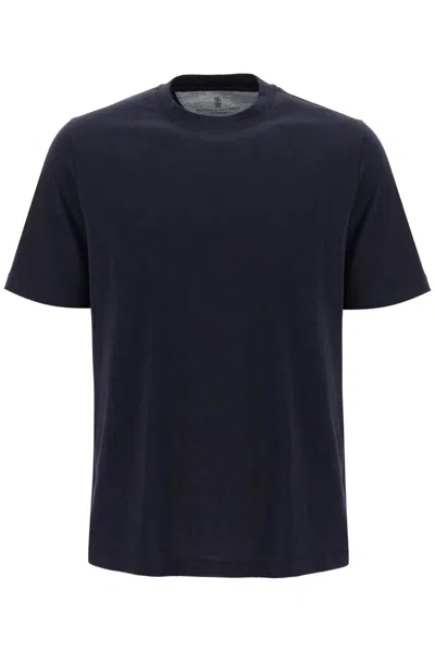 Brunello Cucinelli Crewneck T-shirt In Blue