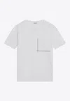 Brunello Cucinelli White Cotton T-shirt With Shiny Pocket Women In White