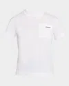 Brunello Cucinelli Crewneck T-shirt With Monili Pocket In White