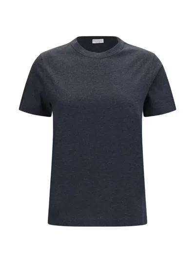 Brunello Cucinelli Crew-neck T-shirt In Blue