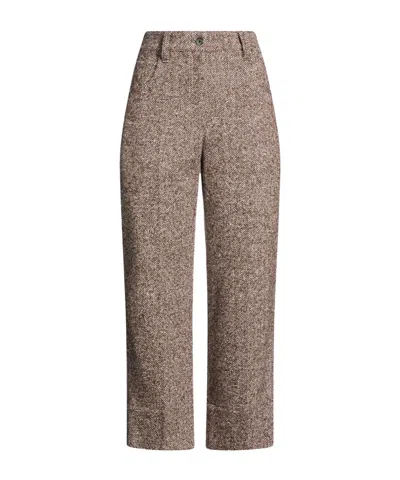 Brunello Cucinelli Crisp Straight-leg Dress Pants In Brown