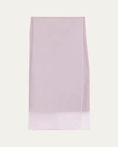 Brunello Cucinelli Crispy Cotton Midi Sarong Skirt In Purple Ash