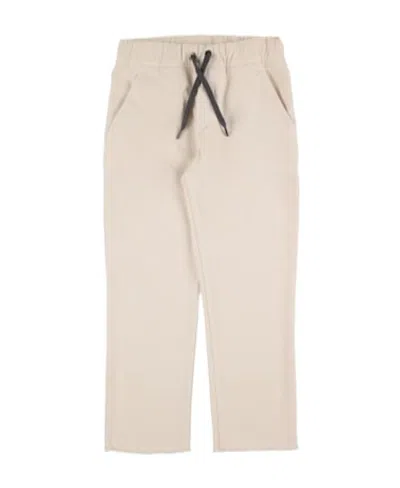 Brunello Cucinelli Kids' Crispy Cotton Pants In Nude