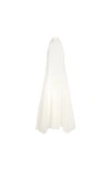 Brunello Cucinelli Crispy Silk Dress With Monili In White