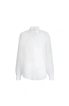 Brunello Cucinelli Monili-detail Silk Shirt In White