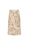 Brunello Cucinelli Floral Sequin Top In Brown