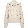 Brunello Cucinelli Crisscross Cable Cardigan In Neutral