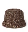 Brunello Cucinelli Croc-embroidered Bucket Hat In Brown