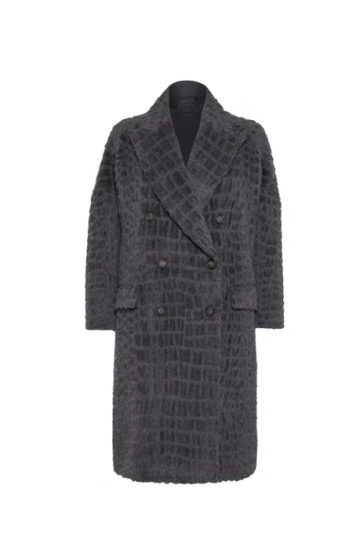 BRUNELLO CUCINELLI BRUNELLO CUCINELLI CROC EMBROIDERY COAT