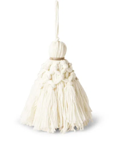 Brunello Cucinelli Crochet Christmas Tree Decoration In White