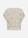 BRUNELLO CUCINELLI CROCHET COTTON SWEATER