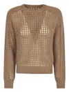 BRUNELLO CUCINELLI CROCHET KNIT SWEATER