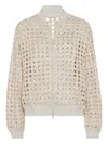 Brunello Cucinelli Crochet Zip-up Cardigan